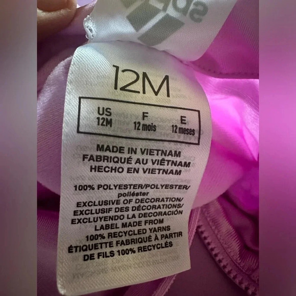 NWOT adidas girls Classic Tricot Track Set, Light Purple, 12 Months - Picture 5 of 6